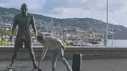 Vandal films self dancing 'freestyle' after torching Cristiano Ronaldo statue